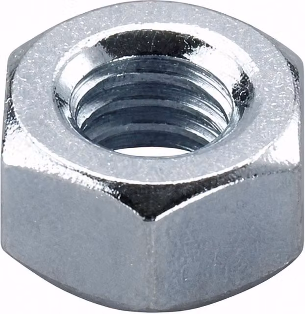 Tuerca hexagonal de acero galvanizado Fischer M8 color plata