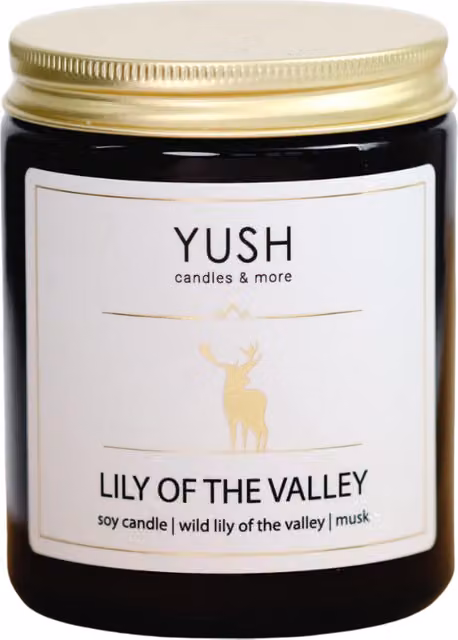 Vela de soja floral Lirio Del Valle de Yush, 180 ml