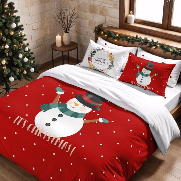 Funda nórdica de Navidad Decolores Home multicolor en poliéster, An/P: 220 x 220 cm