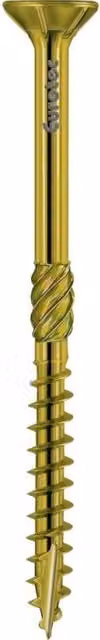 Eurotec Tornillo Paneltwistec para Aglomerado de Acero Galvanizado Amarillo con Cabeza Cónica y Sistema Torx, An/P/Al: 6,0 x 220 mm (Paquete de 100 unidades)