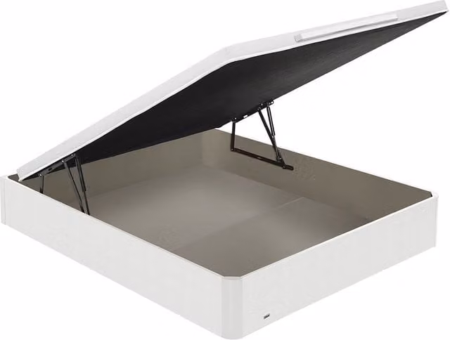 Canapé abatible Flex de madera con tejido 3D en color blanco