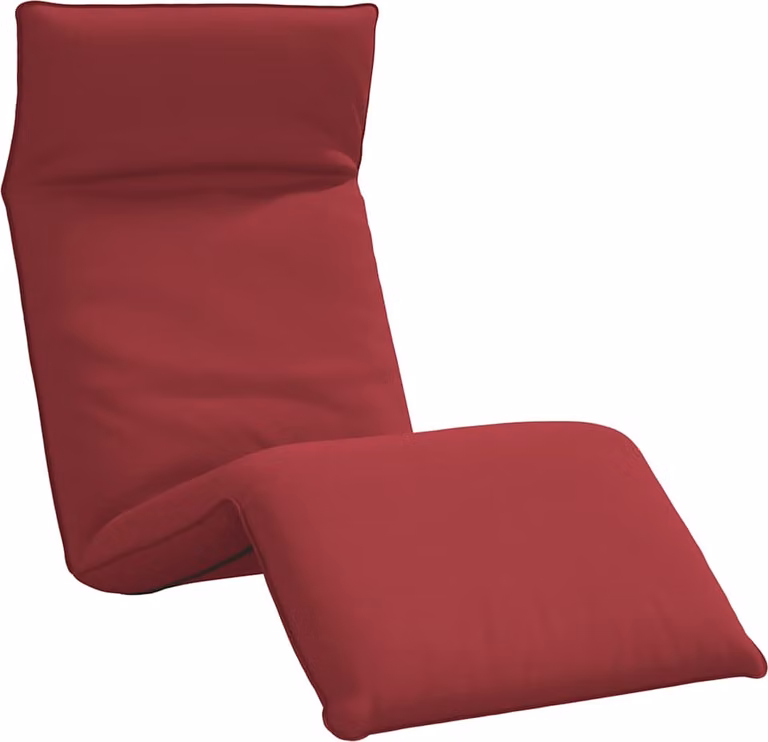 Tumbona plegable Syfax color rojo con reposacabezas ajustable y estructura de acero para jardín, Al x An x P: 175 x 54 x 8,5 cm