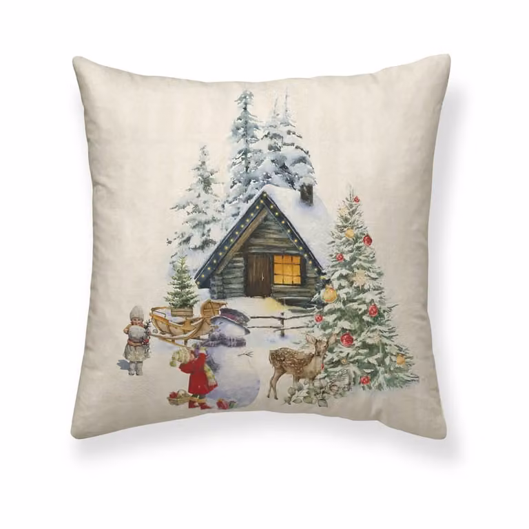 Funda de cojín de Navidad Muare Home multicolor, 100% algodón, 50 x 50 cm