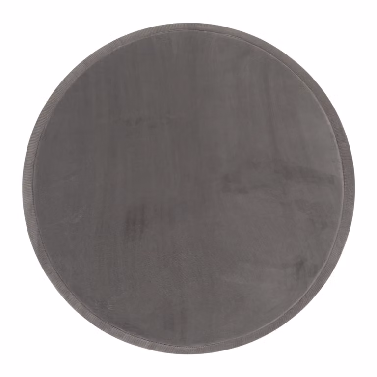 Alfombra infantil lavable Atami gris de forma redonda con diámetro de 160 cm