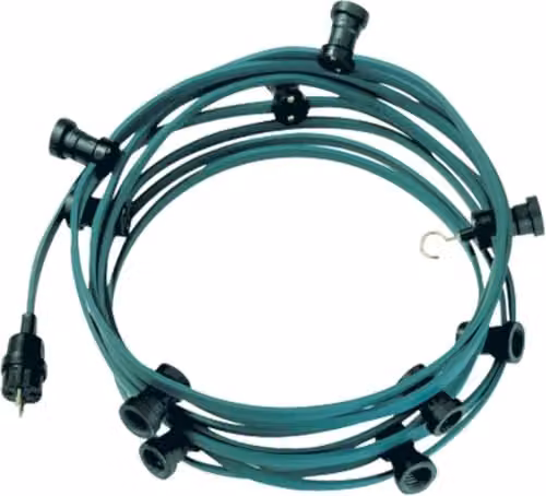 Guirnalda de luces de Navidad Bachmann de 500 W en color verde y luz blanco cálido para exterior