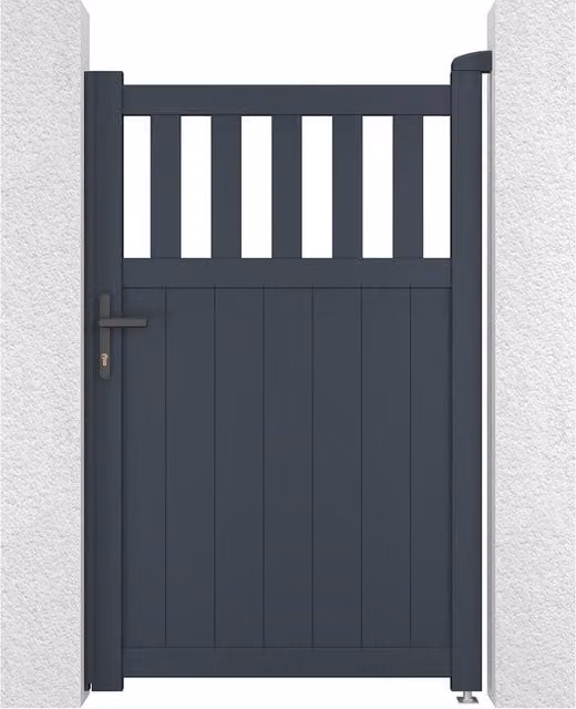 Puerta peatonal de aluminio Casanoov Santis color antracita An/Al: 100 x 160 cm
