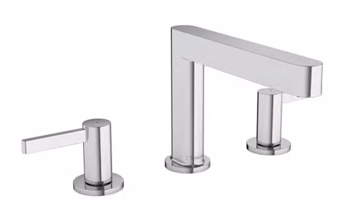 Mezclador de lavabo Hansgrohe Finoris 110 de 3 agujeros con desagüe Push-Open en acabado cromo