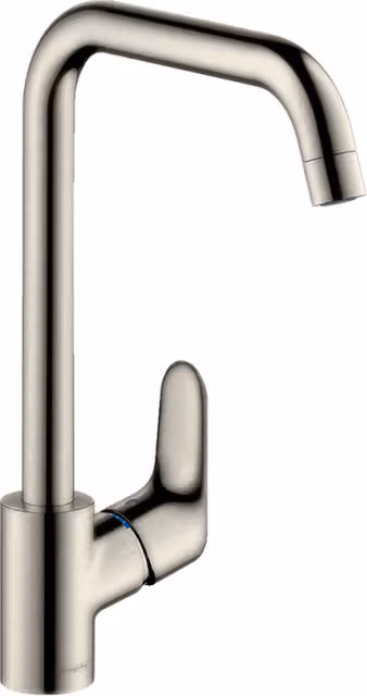 Grifo de cocina Hansgrohe Focus M41 color plata con acabado acero inoxidable