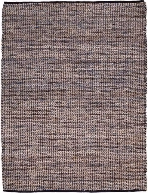 Alfombra Orkide azul tejida a mano de lana y yute estilo boho An/P/Al: 200 x 290 cm