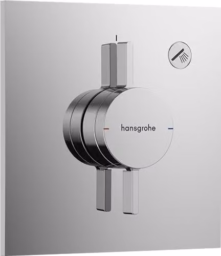 Grifo de ducha empotrado Hansgrohe DuoTurn E monomando, acabado cromo