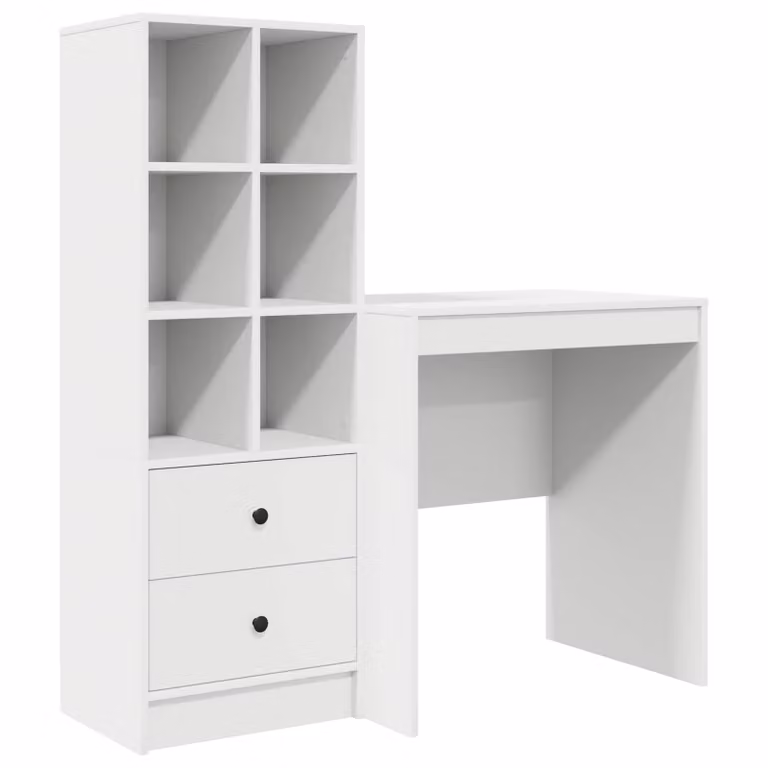 Set de 2 escritorios modernos vidaXL de madera MDF laminada An/P/Al: 115,5 x 50 x 127 cm