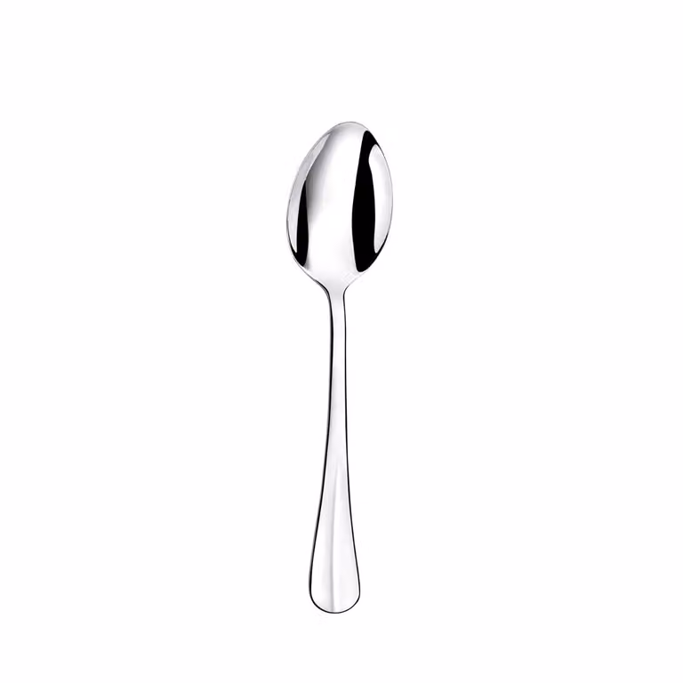 Caja de 12 cucharas de postre Baguette de Amefa en acero inoxidable pulido color plata, longitud: 17,9 cm