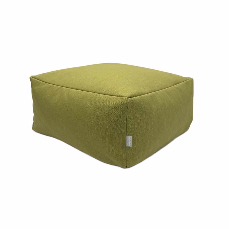 Puff de algodón Naf Naf con funda desenfundable en color verde, An/P/Al: 50 x 50 x 25 cm