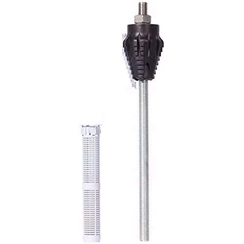 Sistema de montaje a distancia Fischer Thermax 12/110 M12 en color gris con tornillos galvanizados y piezas de nylon y acero inoxidable, pack de 20 unidades