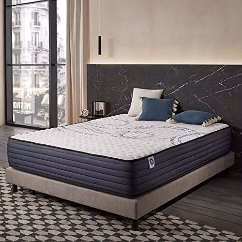 Colchón viscoelástico Naturalex Perfectsleep de 30 cm An/P: 135 x 200 cm en color azul y blanco