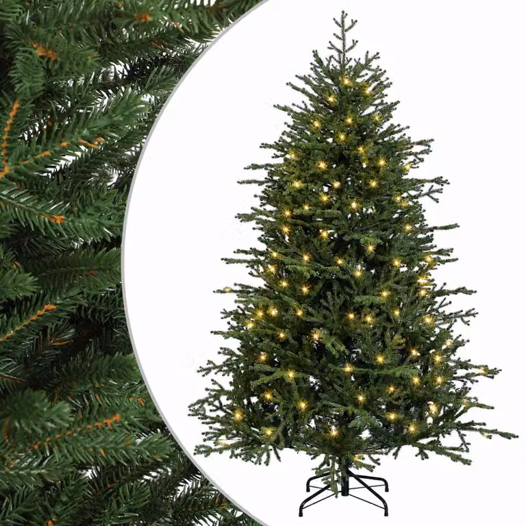 Árbol de Navidad artificial verde vidaXL con ramas articuladas de 150 cm