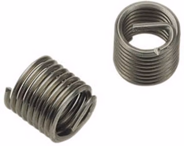 Pack de 100 resortes V-COIL de acero inoxidable en color rojo y plata, medida M6x1,0 2,0 D