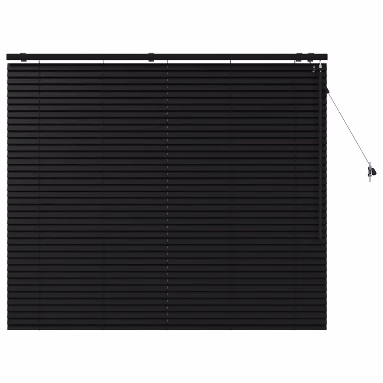 Persiana veneciana de madera vidaXL en color negro, An/Al: 160 x 130 cm, 35 mm
