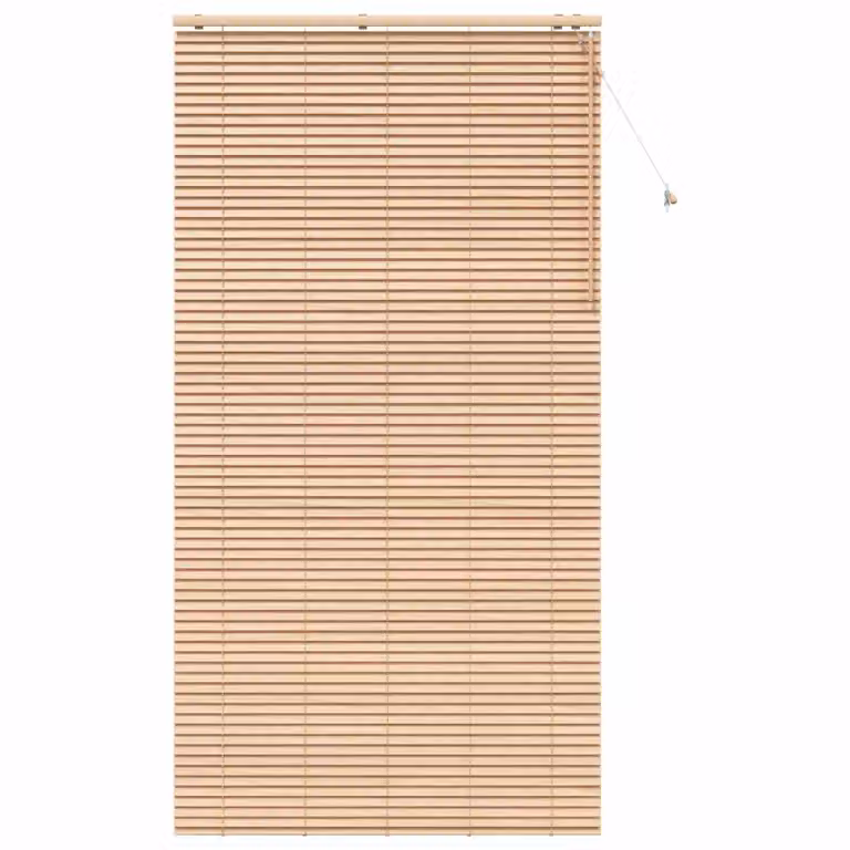 Persiana veneciana de madera vidaXL en color marrón con aspecto de roble, An/Al: 140 x 250 cm y lamas de 35 mm