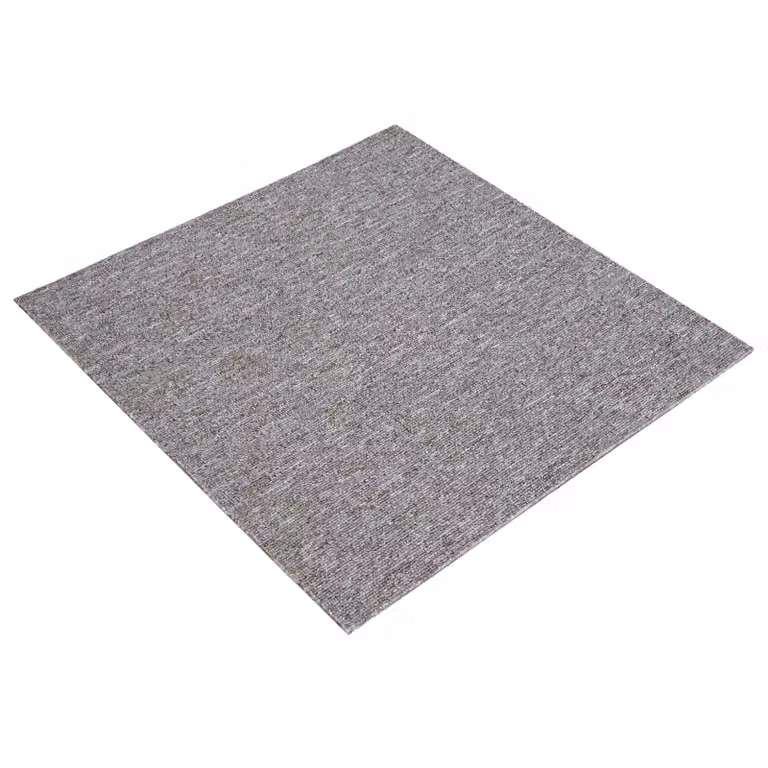 Set de 4 azulejos de alfombra modernos vidaXL en marrón y gris, de polipropileno, An/P: 50 x 50 cm