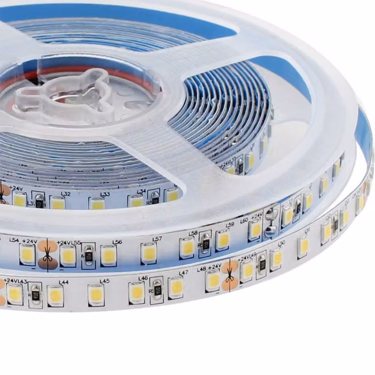 Tira LED LEDBOX Monocolor SMD con Chip LED Samsung, Blanco Cálido, IP65, 100W, 24V, 5m (120 LED/m)