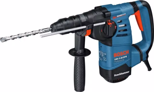 Martillo perforador SDS-plus Bosch Professional GBH 3-28 DFR de 800W y 3,1J en color azul y negro