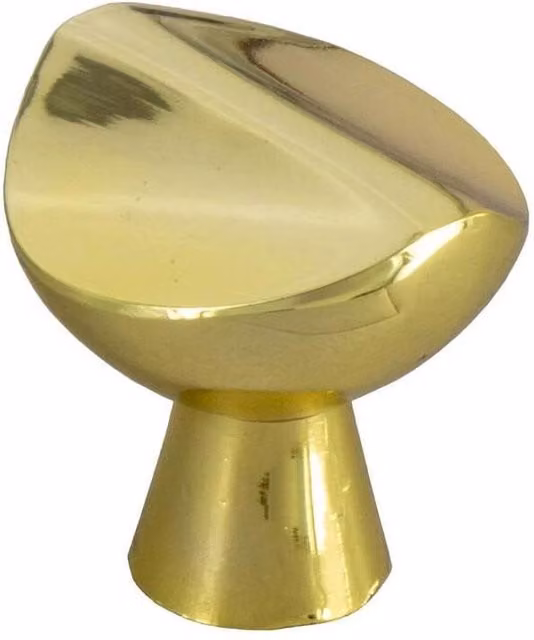 Pomolo Zama Mg40080 de Zinc en Color Oro Pulido con Diámetro de 25 mm