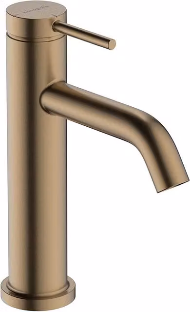 Grifo monomando para lavabo Hansgrohe Tecturis S 110 con vaciador en latón color bronce cepillado