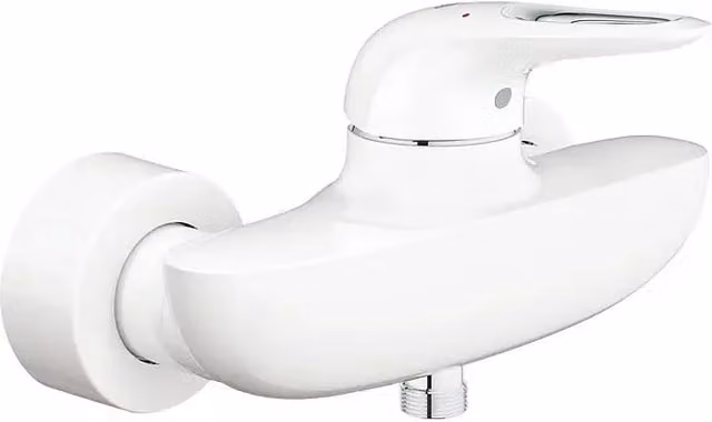 Grifo monomando de ducha Grohe en color blanco y acabado cromado