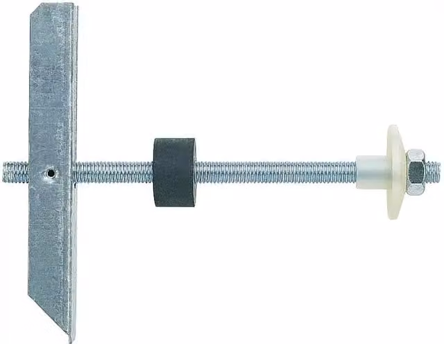 Taco vuelco metálico KM 10 Fischer para paredes huecas, color plata, An/P/Al: 30 x 180 mm, 25 unidades