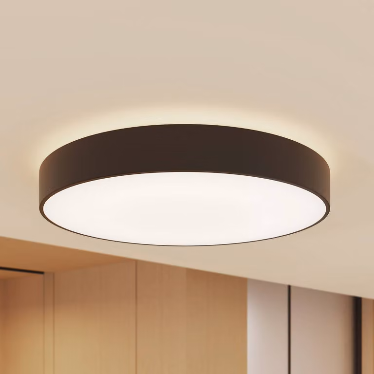Lámpara de techo LED Arcchio de Vanida, diseño moderno con iluminación up/down, atenuable, en color negro o blanco, fabricada en aluminio y acrílico