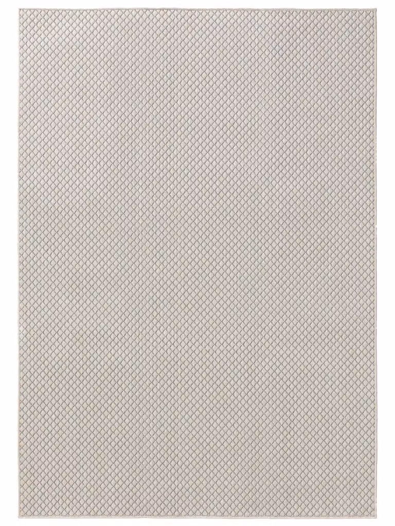 Alfombra Benuta para exterior e interior de diseño geométrico moderno en color blanco, An/P: 240 x 350 cm