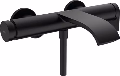 Mezclador monomando de bañera visto Hansgrohe Vivenis con set de ducha y función de pulverización en negro mate