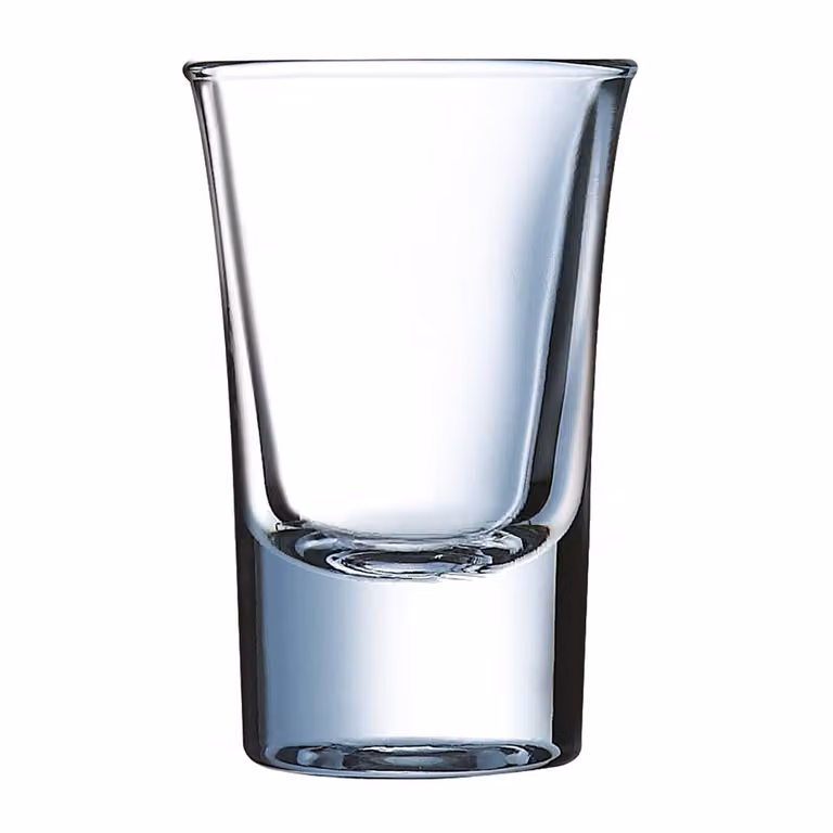 Caja de 6 vasos de chupito Spirit Bar de Luminarc en vidrio transparente de 3,4 cl