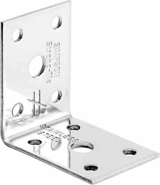 Conector angular Simpson Strong-Tie de acero galvanizado plateado, 50 x 50 x 35 mm, espesor 2,5 mm - AC35350