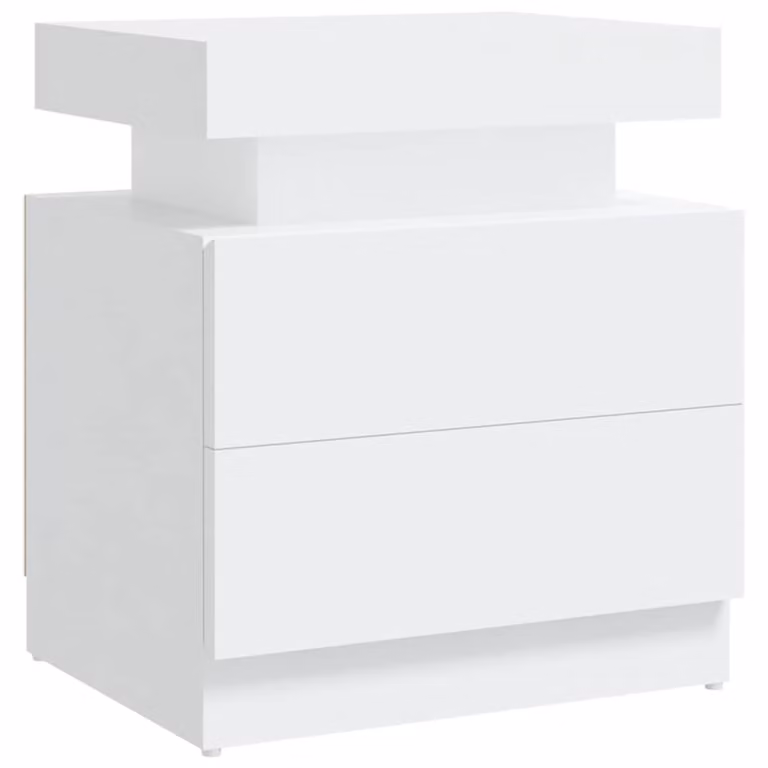 Mesita de noche moderna vidaXL de madera contrachapada en color blanco An/P/Al: 45 x 35 x 52 cm