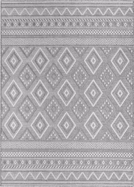 Alfombra Verona para interior y exterior de estilo boho en gris, An: 280 cm, Al: 200 cm