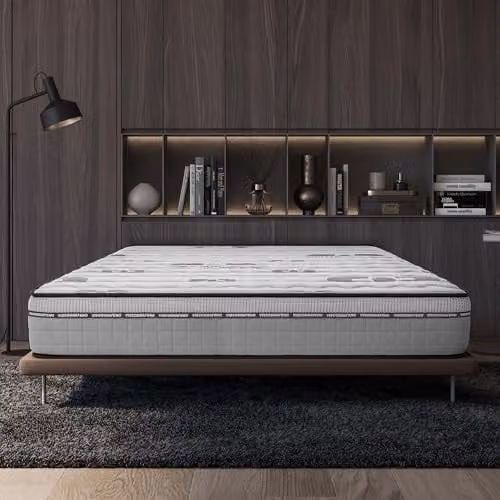 Colchón híbrido Naturalex Carbone Plus de espuma viscoelástica y látex azul, An/P: 180 x 200 cm, Altura: 30 cm