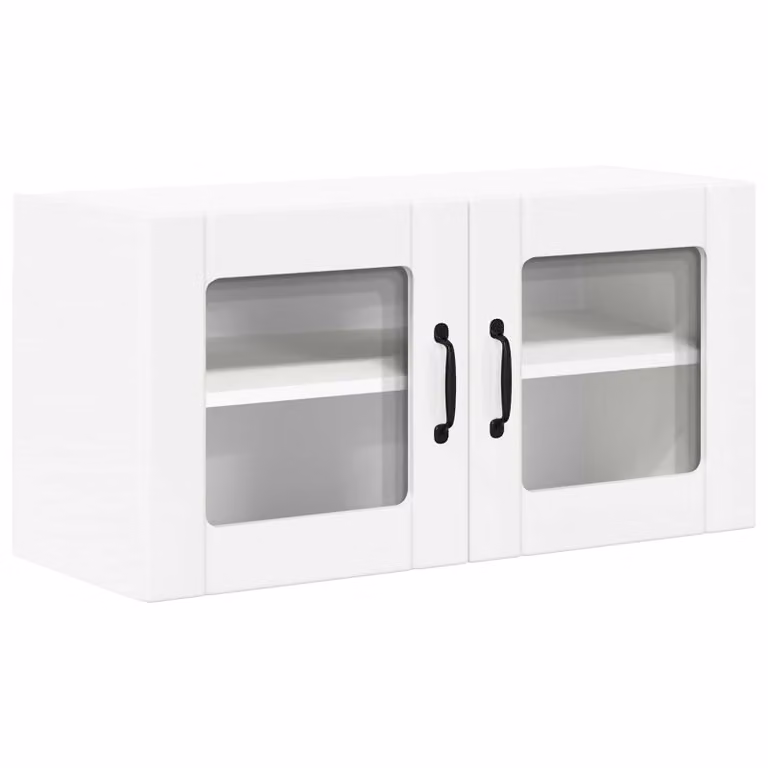 Armario de pared para cocina vidaXL LUCCA blanco con puertas de vidrio, An/P/Al: 80 x 31 x 40 cm