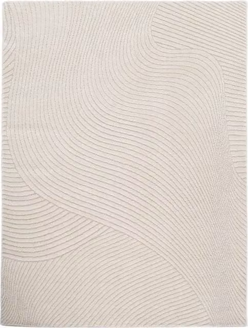 Alfombra moderna Aurora beige de estilo escandinavo y diseño geométrico An/P/Al: 160 x 220 cm