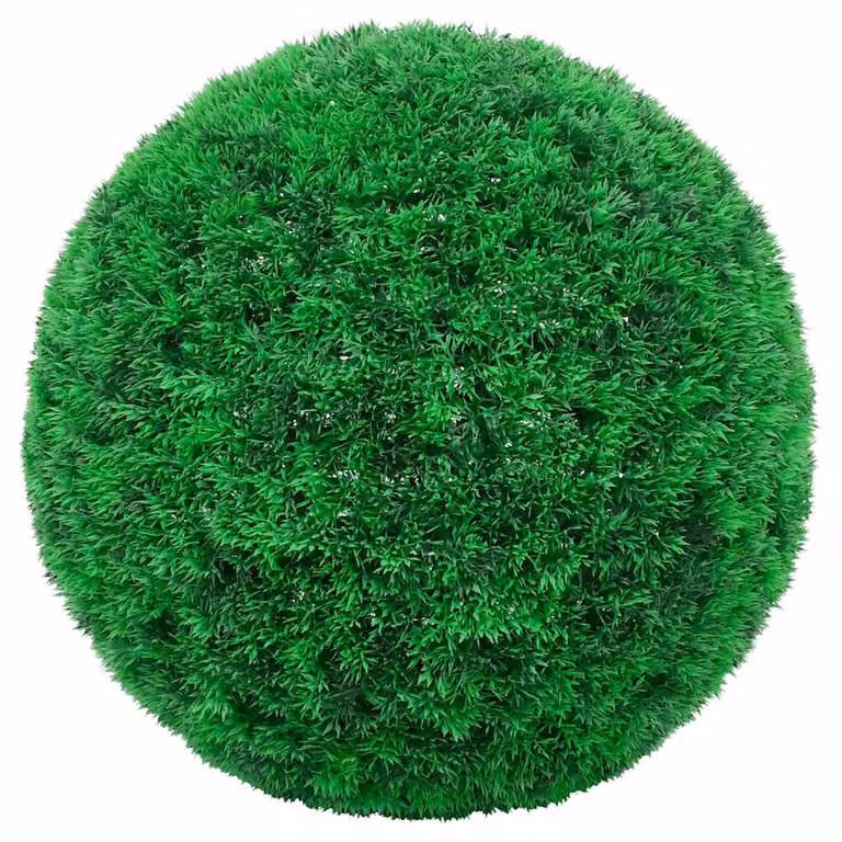 Set de 2 bolas de boj artificial con luces LED blancas cálidas de vidaXL, color verde, diámetro: 45 cm