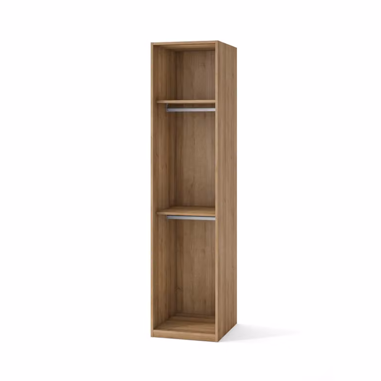 Armario Mio de El Corte Inglés con 1 puerta, 2 baldas y 2 barras en color marrón