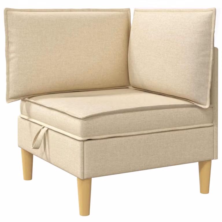 Sofá moderno con almacenamiento de tela vidaXL en beige y marrón