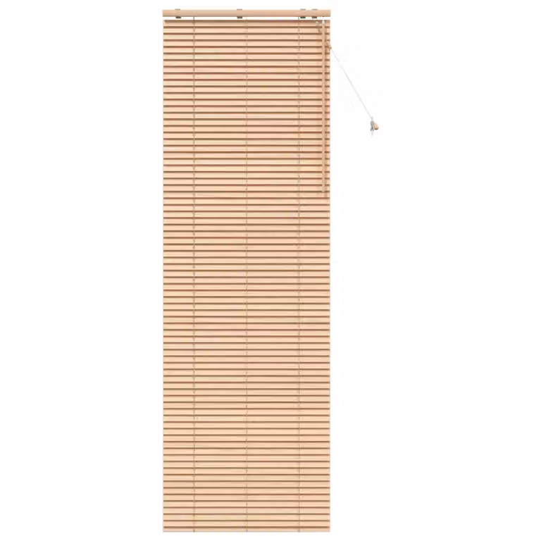 Persiana veneciana de madera vidaXL con aspecto de roble en color marrón, An/Al: 85 x 250 cm, 35 mm