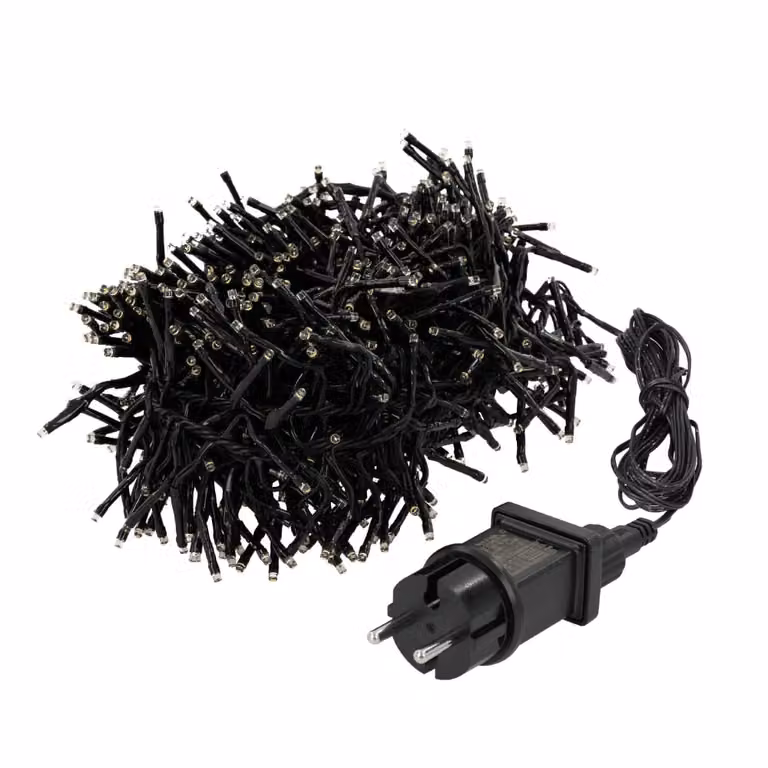 Guirnalda de luces LED ECD Germany en color blanco cálido con temporizador para interior y exterior
