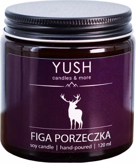 Vela de soja perfumada Yush con aroma a higo y grosella, variedad frutal, 120 ml