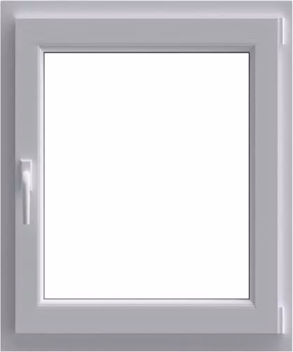 Ventana oscilobatiente de PVC blanca con cristal transparente, An/Al: 100 x 80 cm