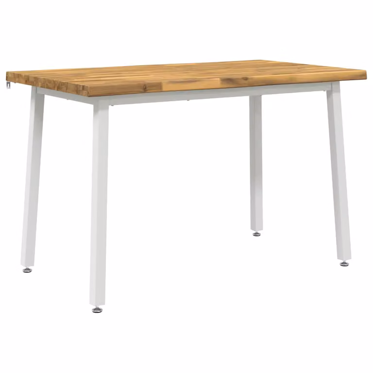Mesa de comedor moderna vidaXL de madera de acacia con borde natural, An/P/Al: 120 x 70 x 75 cm