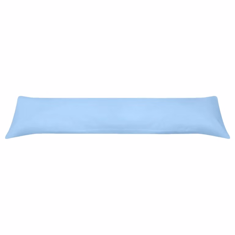 Almohada corporal vidaXL para dormir de lado o boca abajo, funda de microfibra lavable, azul, 145 x 40 cm