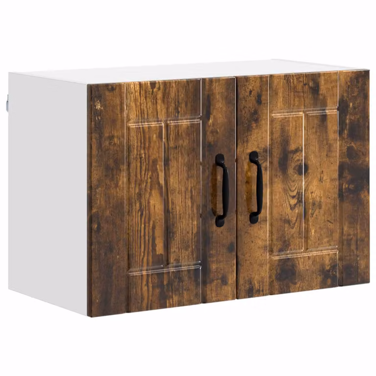 Armario de pared para cocina vidaXL LUCCA en color marrón, diseño moderno con puertas batientes y estantes internos, An/P/Al: 60 x 31 x 40 cm